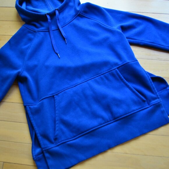 Athleta Hoodie Womens XS Blue Sweatshirt Pocket Side Slits Activewear - Picture 7 of 12